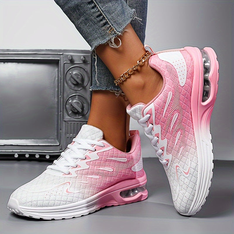Lebendige Gradient Air Cushion Laufschuhe  berlegene Stodmpfung Rutschfest Atmungsaktiv Vielseitig fr OutdoorAktivitten  Fliegendes Gewebe Design FreizeitSneaker fr Herren und Damen