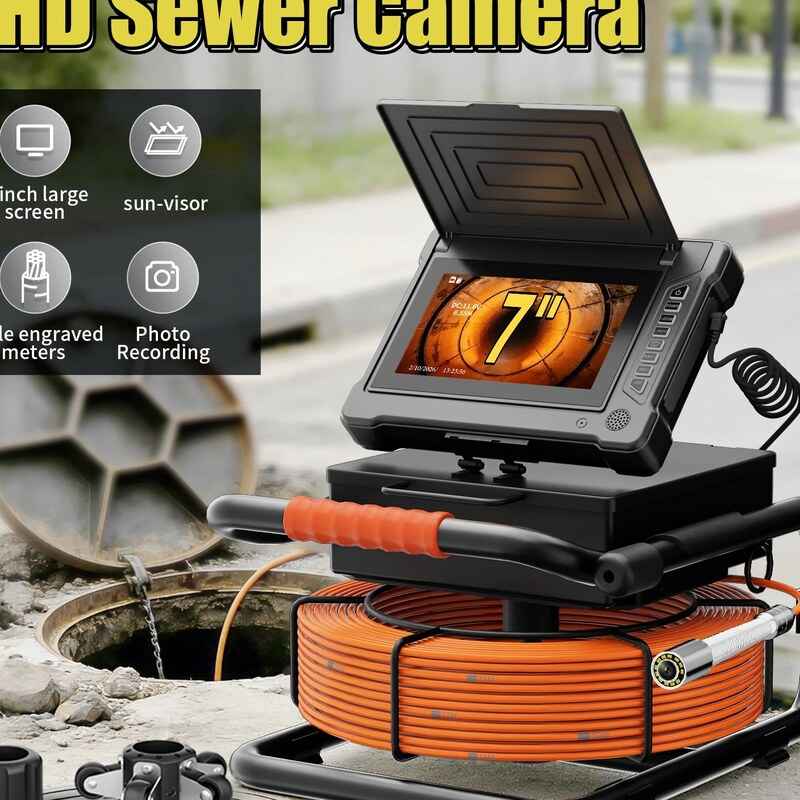 Kanalinspektionskamera 7\" DVR selbstnivellierend – 18/23mm, 512Hz