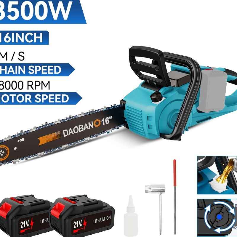 Akku Kettensäge 16 Zoll bürstenlos – kompatibel mit Makita 18V