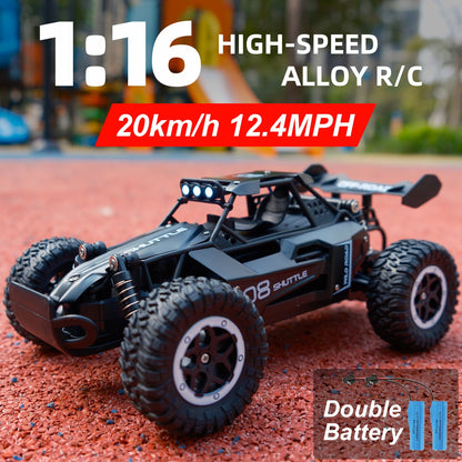 24G Doppelakku 116 RC Auto aus Metall  Crawler mit Geschwindigkeiten bis zu 20 kmh Gelndegngiges OffroadFahrzeug Ferngesteuertes ElektroSpielzeugauto Perfekt als Geschenk zu Halloween und Weihnachten