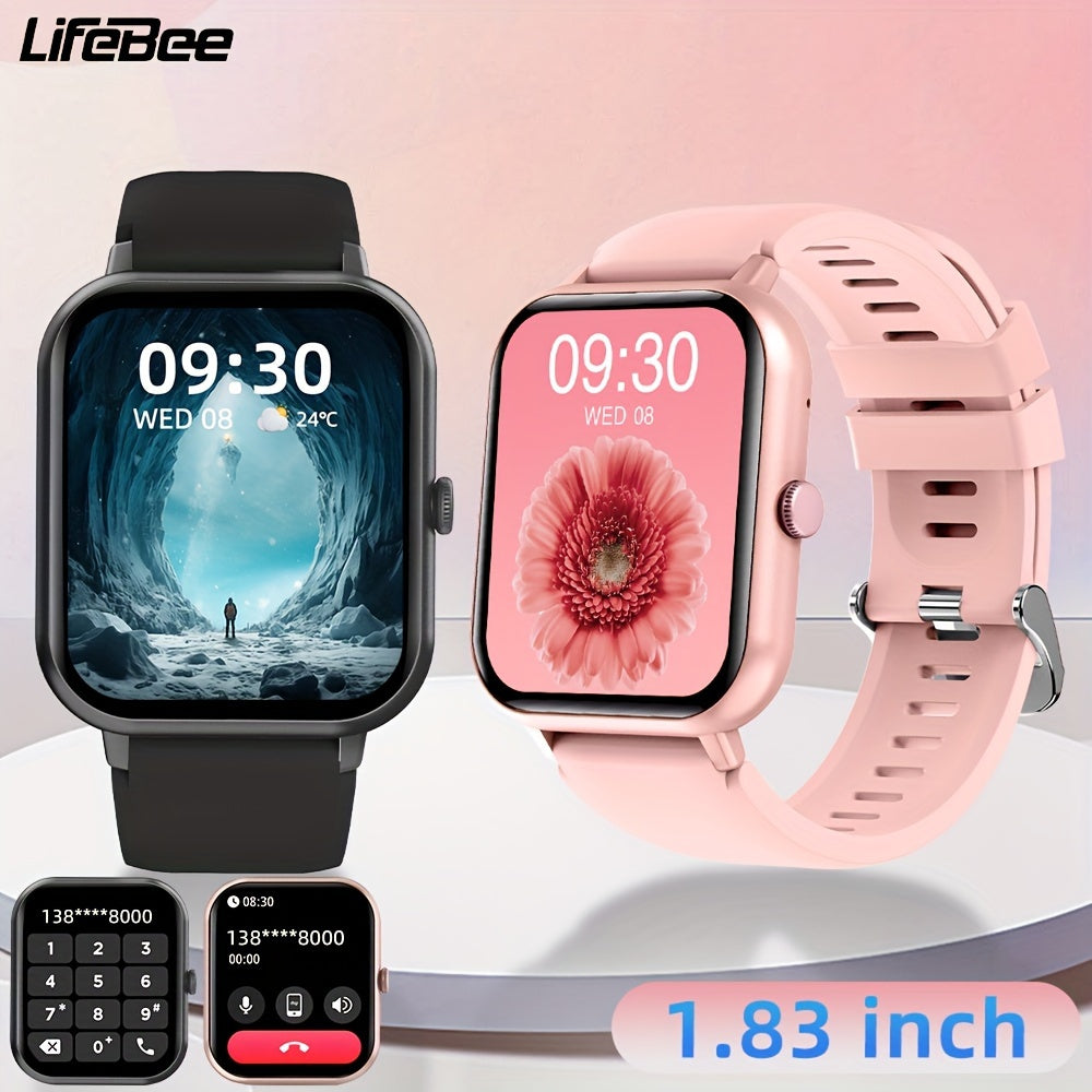 LIFEBEE 2024 Neue Smartwatch fr Herren und Damen Geschenk 465 cm FullTouchscreen Smartwatch mit Anruf AnnehmenTtigen fr Telefon Smartwatch mit ber 100 Trainingsmodi Schrittzhler Distanz Kalorien