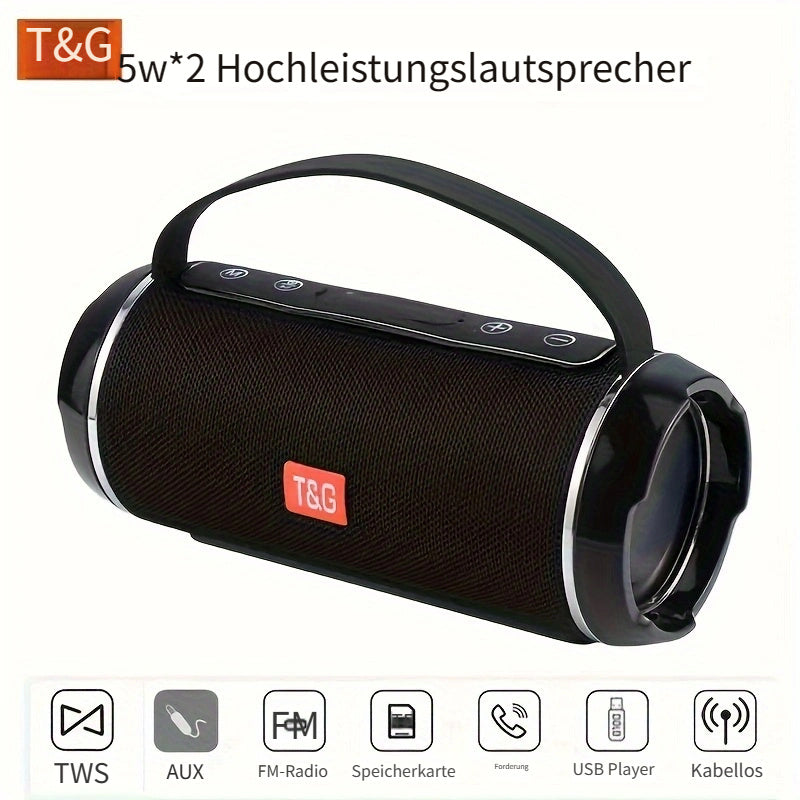 TG116C Ultra Bass Kabelloser Lautsprecher  Ses tragbares Wrfeldesign Untersttzt USBTFFM Verbindung zu SmartphonesTabletsTV Inklusive Lade  AuxKabel 10 Meter Reichweite